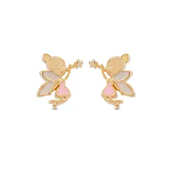 Brinco Folheado a Ouro 18k Infantil Fada