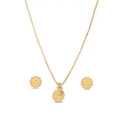 Conjunto Folheado a Ouro 18k Infantil Solzinho