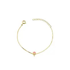 Pulseira Folheado a Ouro 18k Infantil Sorvete