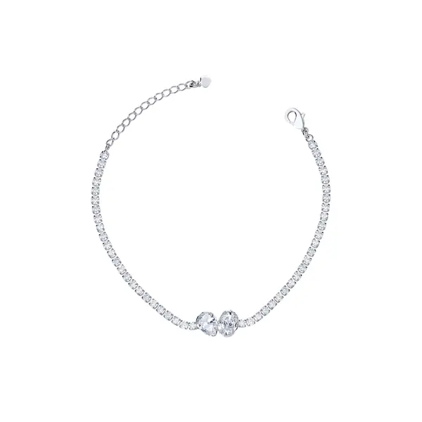 Pulseira Prata Leve Reflet Riviera Gota e Zircônia