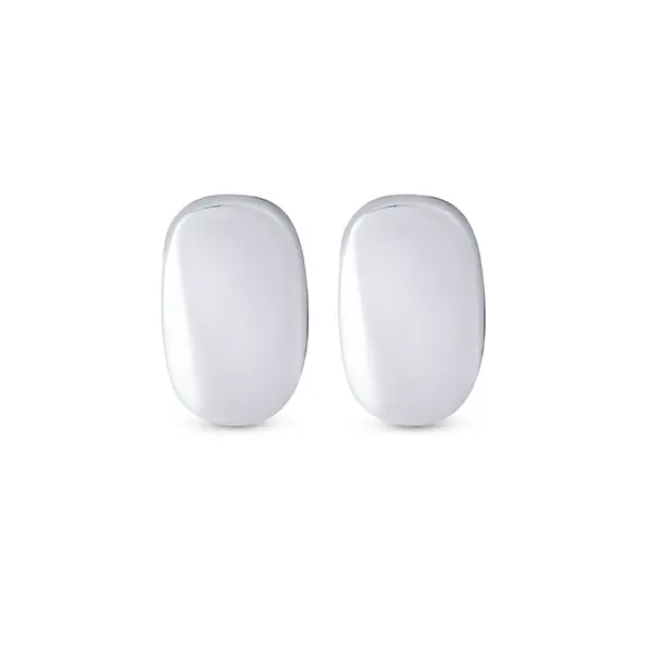 Brinco Prata Leve Oval Liso