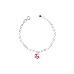 Pulseira Prata Leve Infantil Flamingo