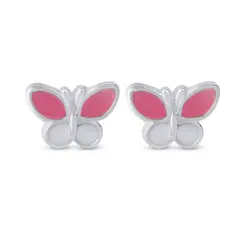 Brinco Baby Prata Leve Borboleta