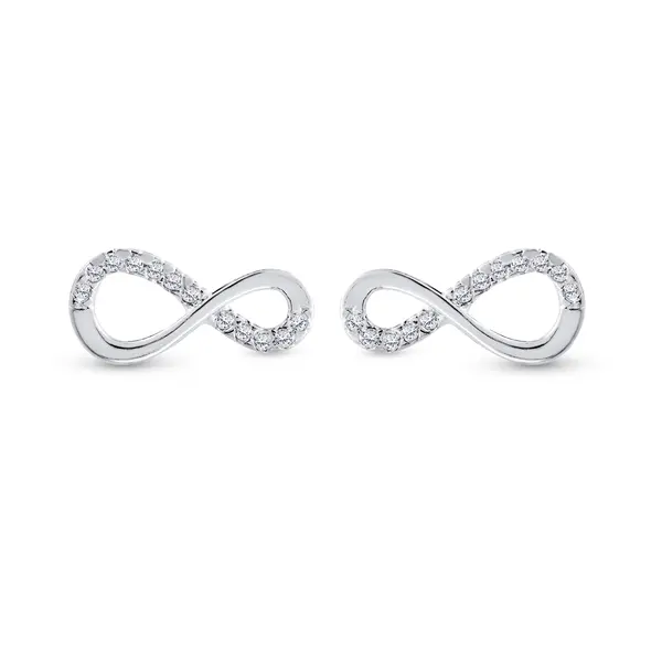 Brinco Prata Leve Infinito com Zircônias