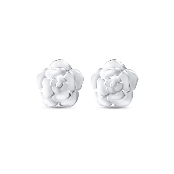 Brinco Prata Infantil Flor