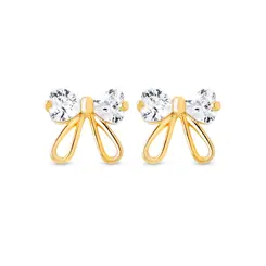 Brinco Folheado a Ouro 18k Laço
