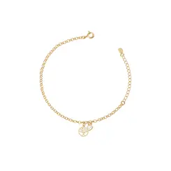 Pulseira Folheado a Ouro 18k Coração e Árvore da Vida