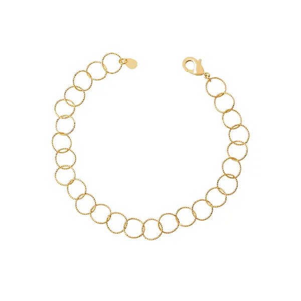 Pulseira Folheado a Ouro 18k Círculos