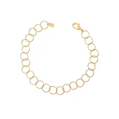Pulseira Folheado a Ouro 18k Círculos