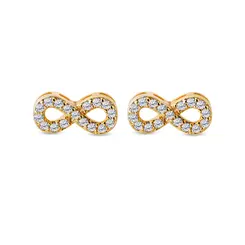 Brinco Folheado a Ouro 18k Infinito com Zircônias