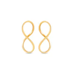 Brinco Folheado a Ouro 18k Infinito Liso