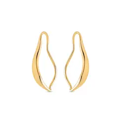 Brinco Folheado a Ouro 18k Gota Lisa Orgânica