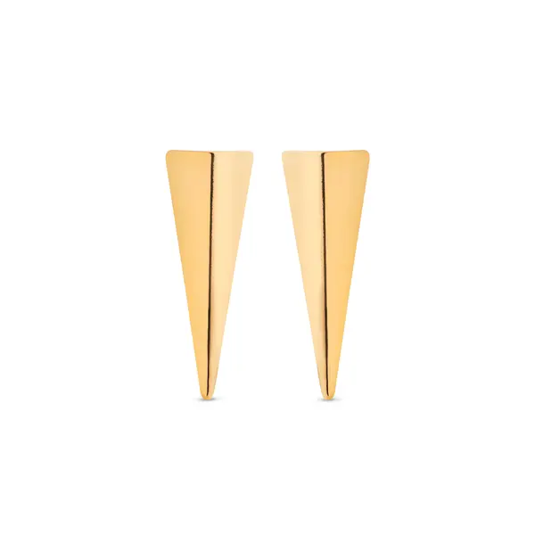 Brinco Folheado a Ouro 18k Triangulo Liso