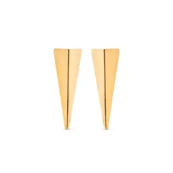 Brinco Folheado a Ouro 18k Triangulo Liso