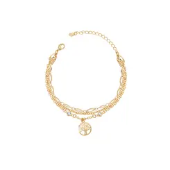 Pulseira Folheado a Ouro 18k Tripla Árvore da Vida