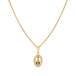 Gargantilha Folheado a Ouro 18k Nossa Senhora Aparecida P