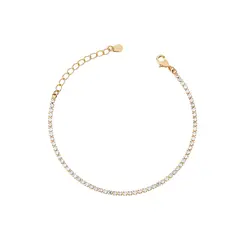 Pulseira Folheado a Ouro 18k Riviera Redonda
