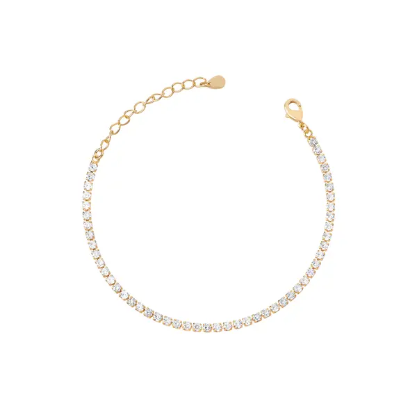 Pulseira Folheado a Ouro 18k Riviera Redonda M