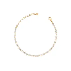 Pulseira Folheado a Ouro 18k Riviera Redonda M
