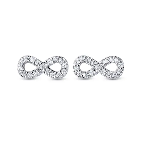 Brinco Prata Leve Infinito com Zircônias