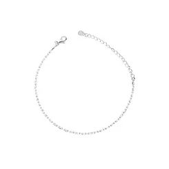 Pulseira Prata Leve Riviera Zircônias Retangulares