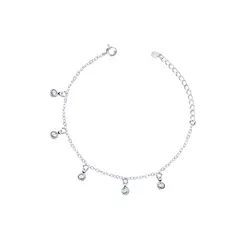 Pulseira Prata Leve Zircônias