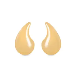 Brinco Folheado a Ouro 18k Gota Lisa