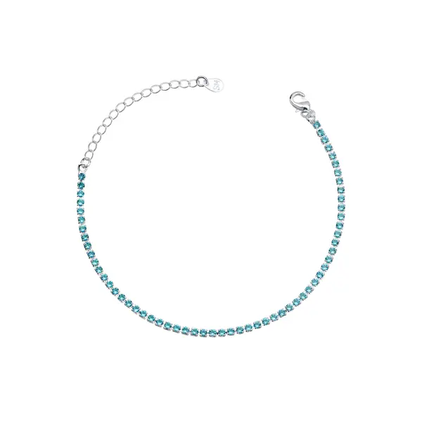 Pulseira Prata Leve Riviera Zircônia Redonda P