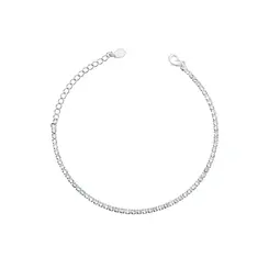 Pulseira Prata Leve Riviera Zircônia Redonda P