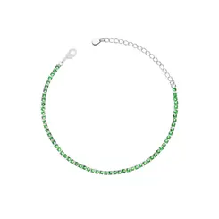 Pulseira Prata Leve Riviera Zircônia Redonda P