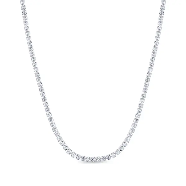 Choker Prata Leve Riviera Zircônia Redonda P