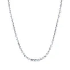 Choker Prata Leve Riviera Zircônia Redonda P