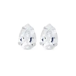 Brinco Prata Top Zircônia Gota 7mm