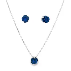 Conjunto Prata leve Redondo Caixa Alta Zircônia