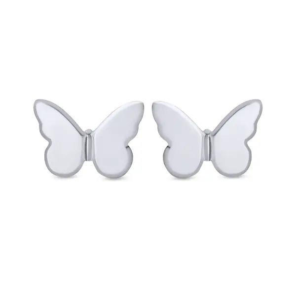 Brinco Prata Borboleta Lisa