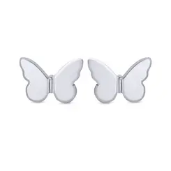 Brinco Prata Borboleta Lisa