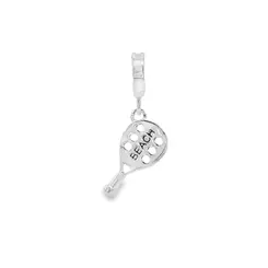 Berloque Prata Art Colection Raquete Beach Tennis