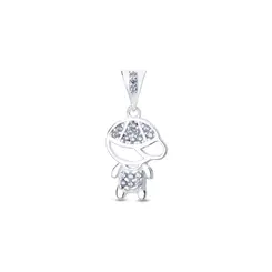 Pingente Prata Menino Boné com Zircônias