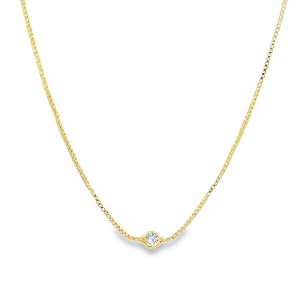 Gargantilha Folheado a Ouro 18k Veneziana Ponto Luz