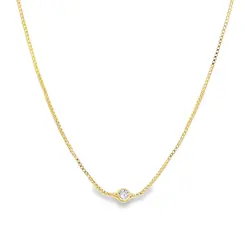 Gargantilha Folheado a Ouro 18k Veneziana Ponto Luz