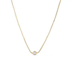 Gargantilha Folheado a Ouro 18k Veneziana Ponto Luz