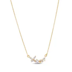 Gargantilha Folheado a Ouro 18k Borboleta e Zircônias