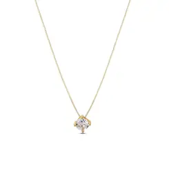 Gargantilha Folheado a Ouro 18k Ponto Luz Caixa Alta