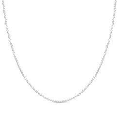 Gargantilha Prata Bolinha Diamantada 45cm 1,1mm