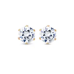 Brinco Folheado a Ouro 18k Ponto Luz Redondo