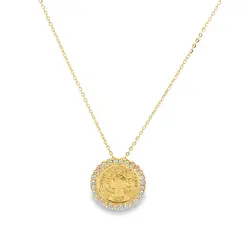 Gargantilha Folheado a Ouro 18k Medalha São Bento