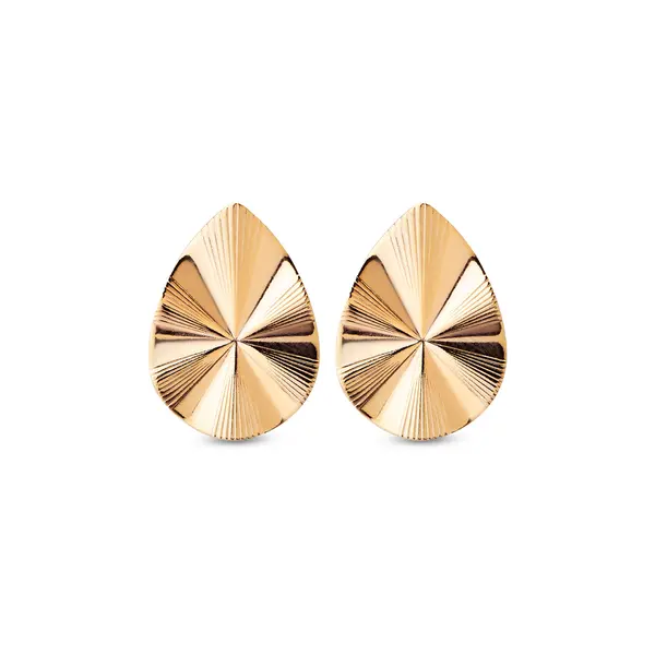 Brinco Folheado a Ouro 18k Gota Liso