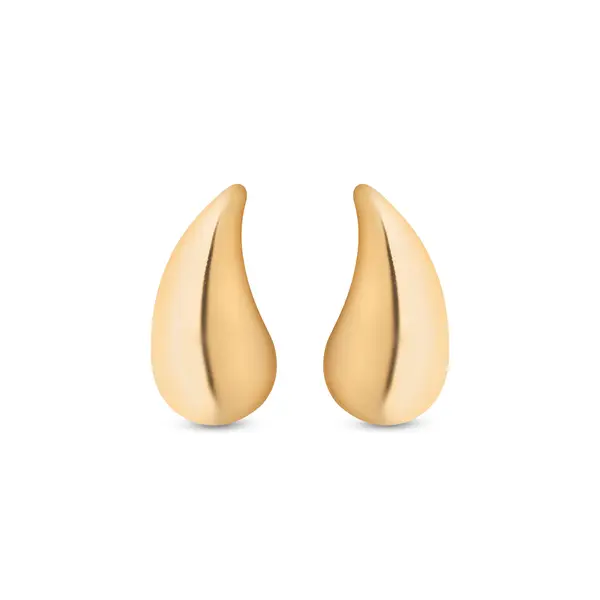 Brinco Folheado a Ouro 18k Gota Liso P