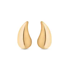 Brinco Folheado a Ouro 18k Gota Liso P