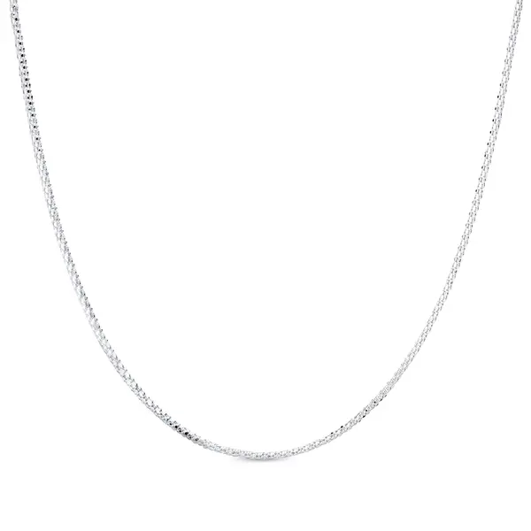 Corrente Prata Pipoca 45cm 1,2mm
